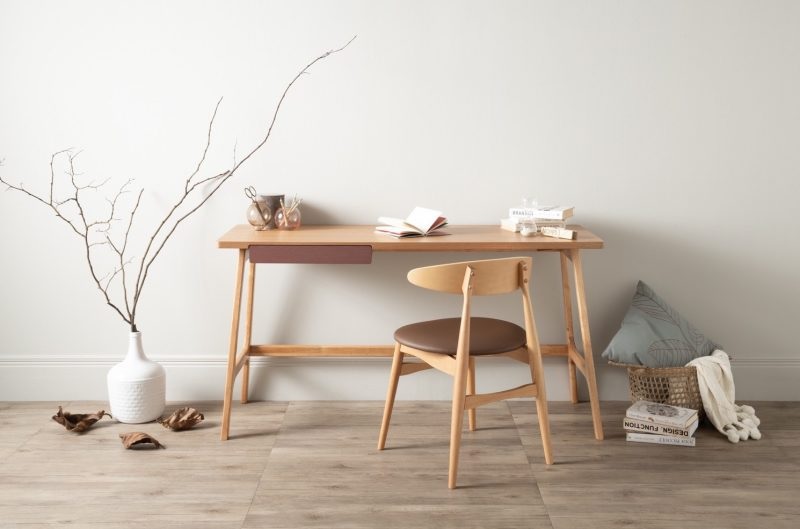 Minimalist wooden study table 